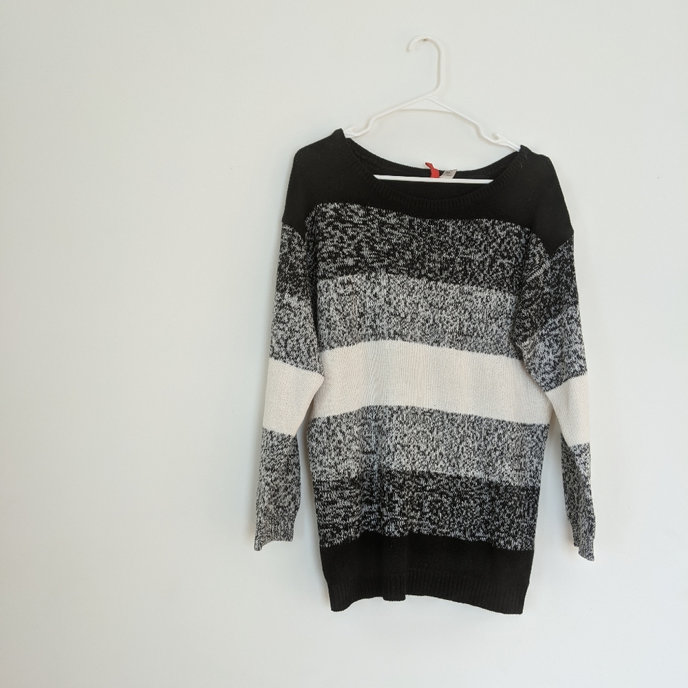H&M stripped oversized sweater